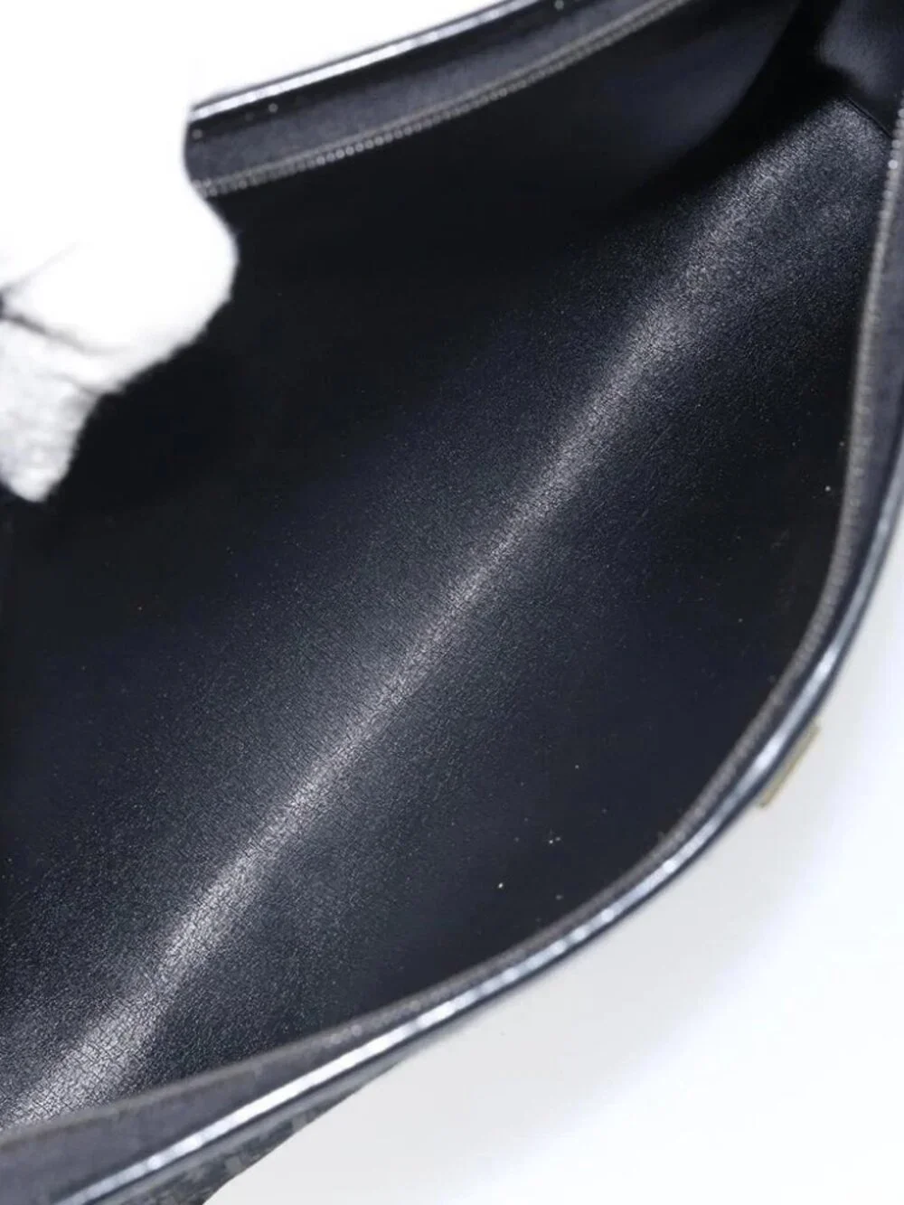 Christian Dior Trotter Canvas Shoulder Bag Black Gold - Picture 14 of 16